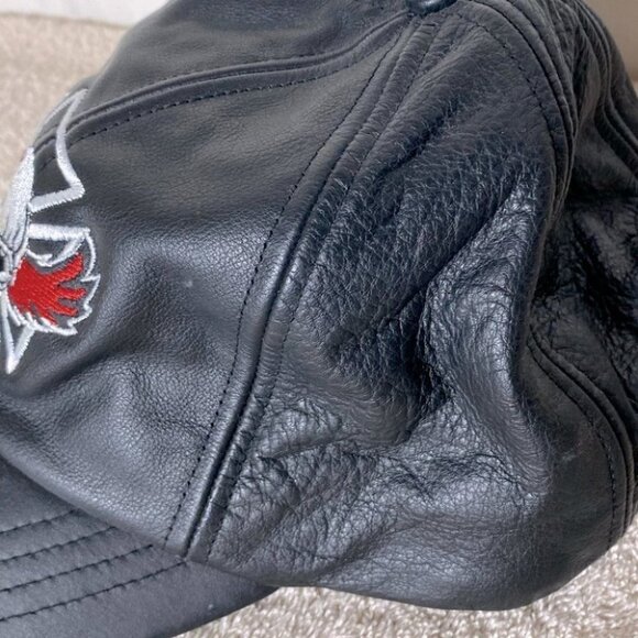 Black Lambskin Leather Hat - Picture 5 of 12